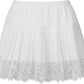 Women'S Summer Lace Mini Skirts Coquette Y2K Low Waist Solid Color Loose Fit Pleated Skirts