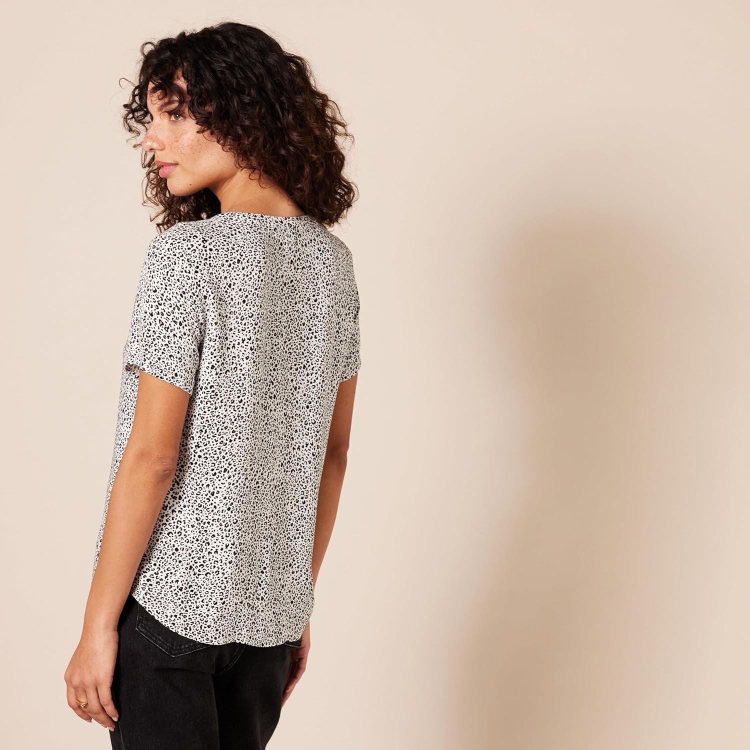 Women'S Relaxed-Fit Short-Sleeve Woven Blouse