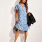 Women'S Nightgown Short Flare Sleeve Sleepshirt V-Neck Sleepwear Soft Nightshirt Pajama Dress S-XXL