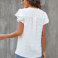 Womens White Blouse V Neck Ruffle Sleeve Flowy Shirts Dressy Casual Cute Summer Tops
