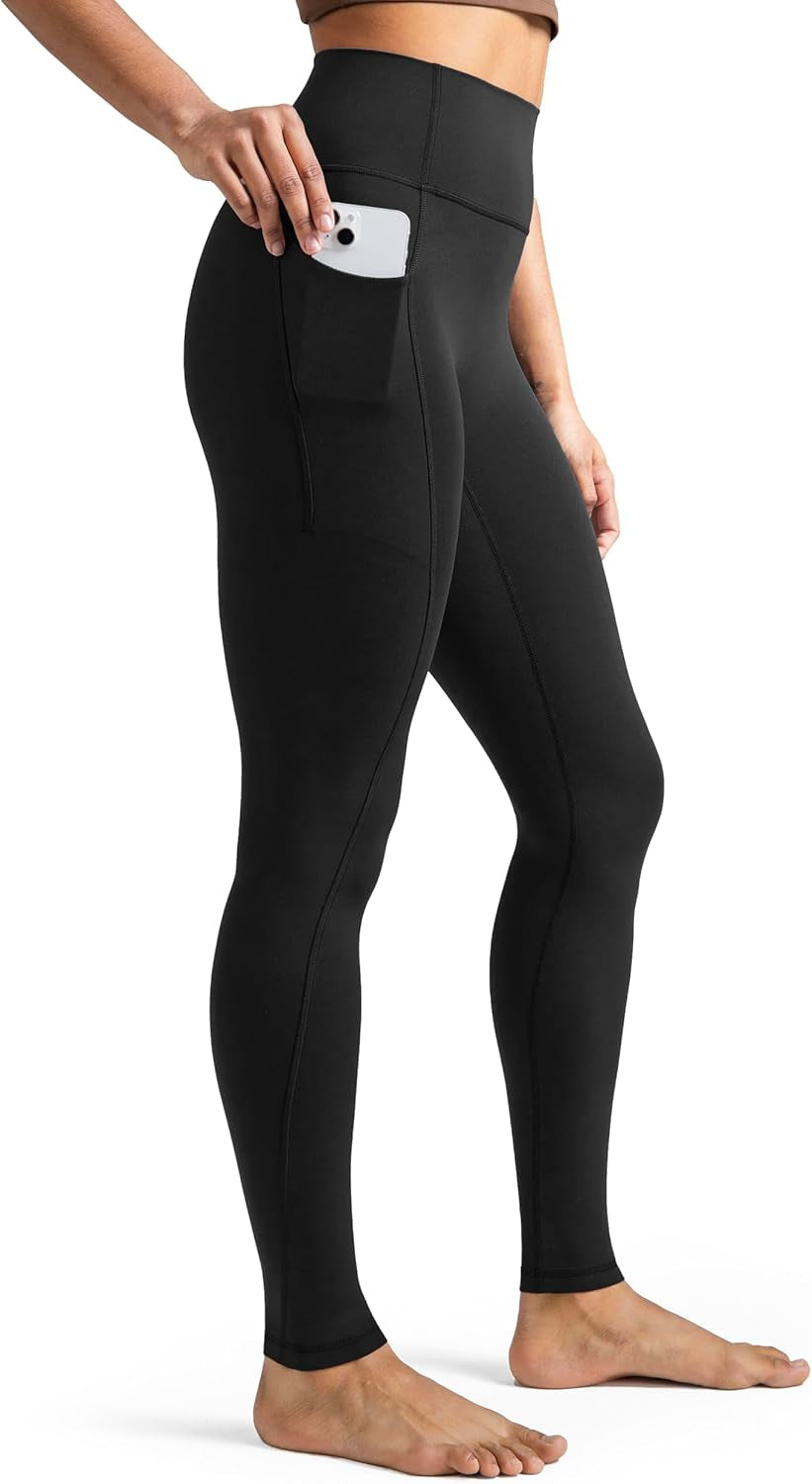 Dreamlux No Front Seam Leggings with Pockets for Women, High-Waisted Soft Yoga Pants