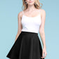 Women'S Basic Versatile Stretchy Flared Casual Mini Skater Skirt XS-3XL plus Size