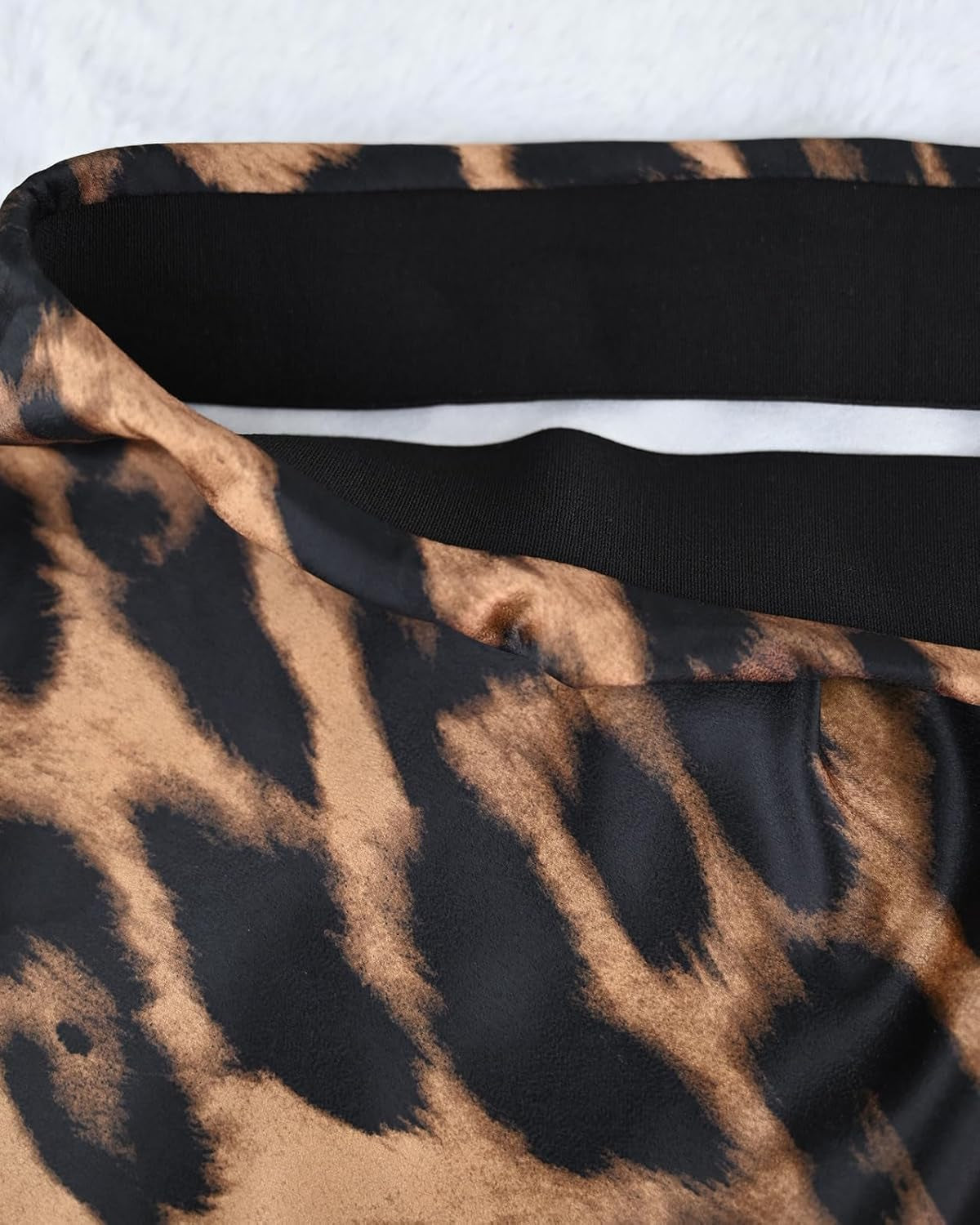 Women'S Silk Satin Midi Skirt Elastic High Waisted A-Line Cheetah Print Leopard Long Skirts for Women Trendy