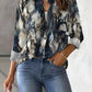 Womens Button down Shirt Long Sleeve Blouse Business Work Tops Dressy Casual Floral Printed Outfits with Pocket