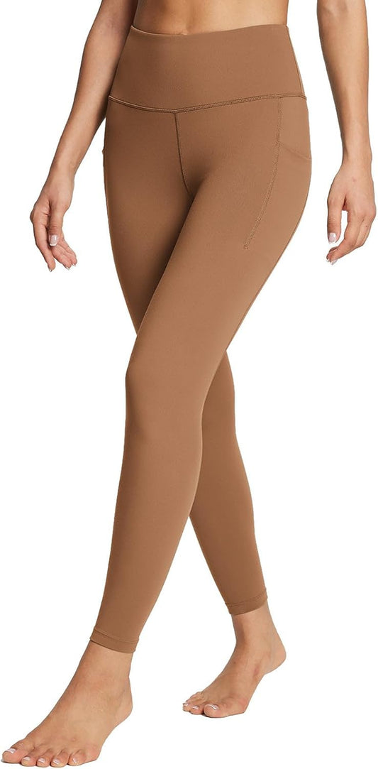 Women'S Leggings with Pockets Black Tummy Control Workout High Waisted Athletic 7/8 Ultra Soft Gym Yoga Ankle Pants