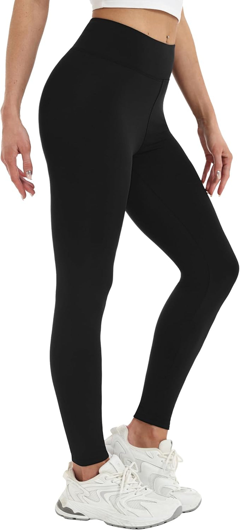 Fleece Lined Leggings Women Fall Winter Thermal Warm Elastic High Waisted Tummy Control Workout Yoga Pants