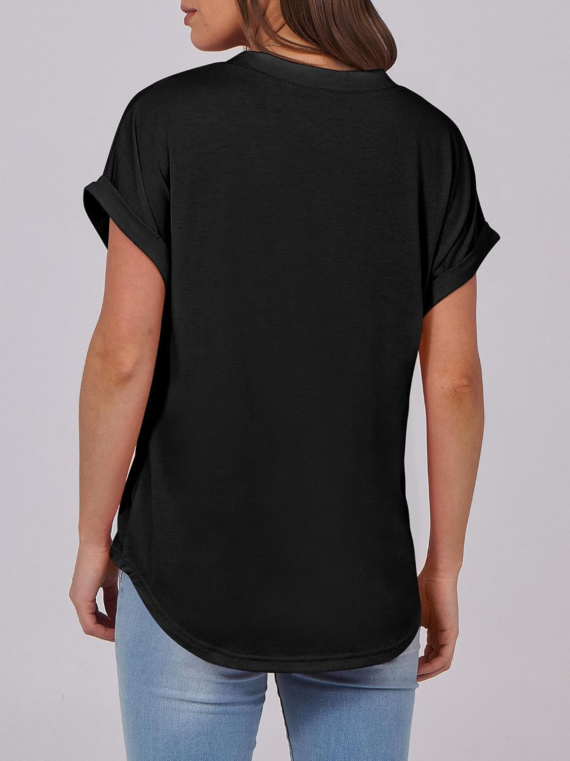 Womens Short Sleeve Henley Tops V Neck Dressy Casual Blouses Summer Trendy Tee Shirts 2025 Vacation Fashion Clothes