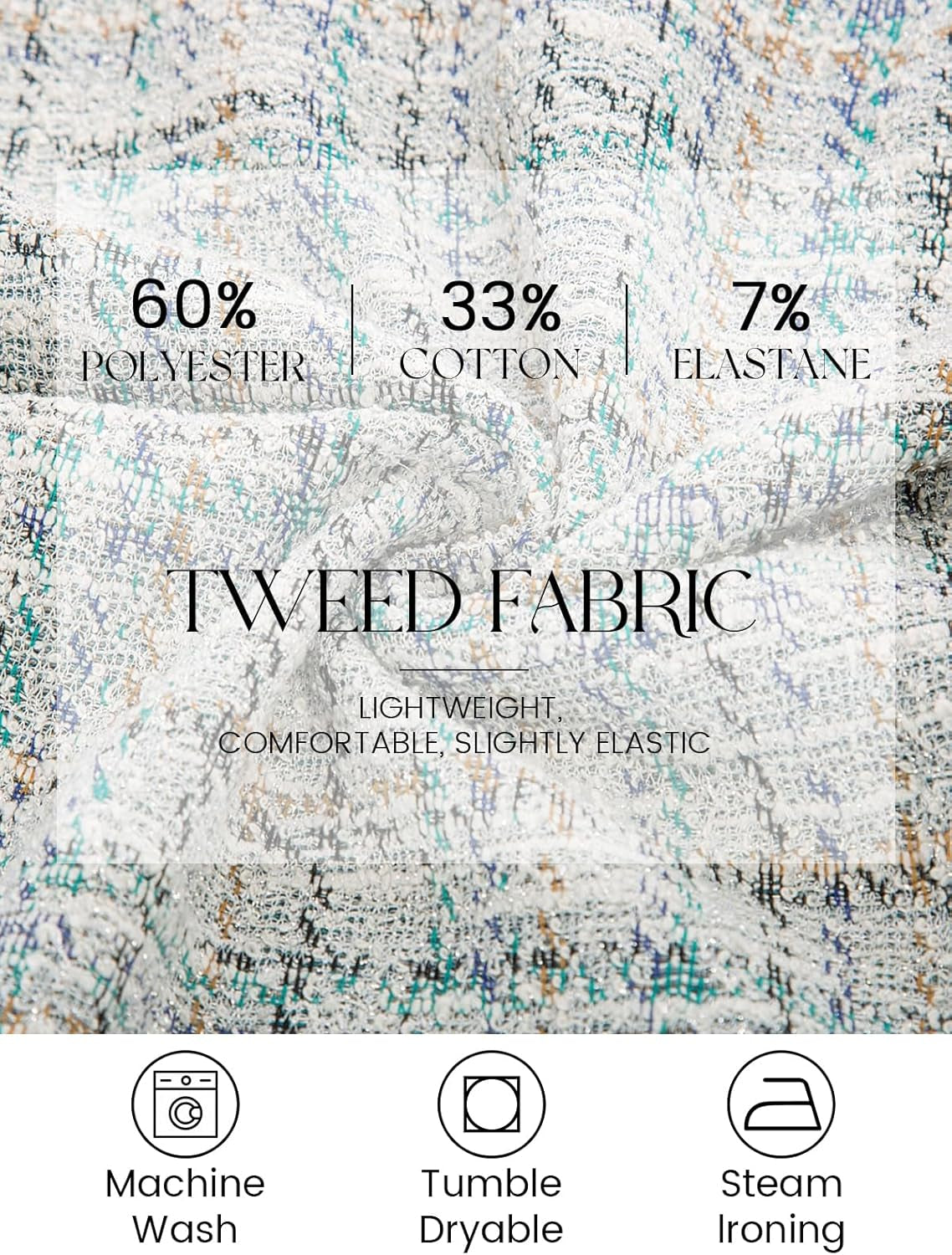 Women'S Tweed Pencil Skirt Knee Length High Waisted Skirts with Slit Elegant Skirts with Belt