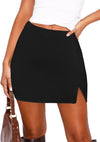Women'S Side Slit High Waisted Mini Skirt Stretchy Bodycon Skort 2025 Y2K Club Skirts with Underneath