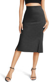 Women'S Stretch Office Fishtail Pencil Skirt High Waist Bodycon Midi Skirt with Slit