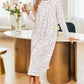 Womens Long Sleeve Nightgowns Long Sleep Shirts Henley Night Shirts Full Length Nightgown