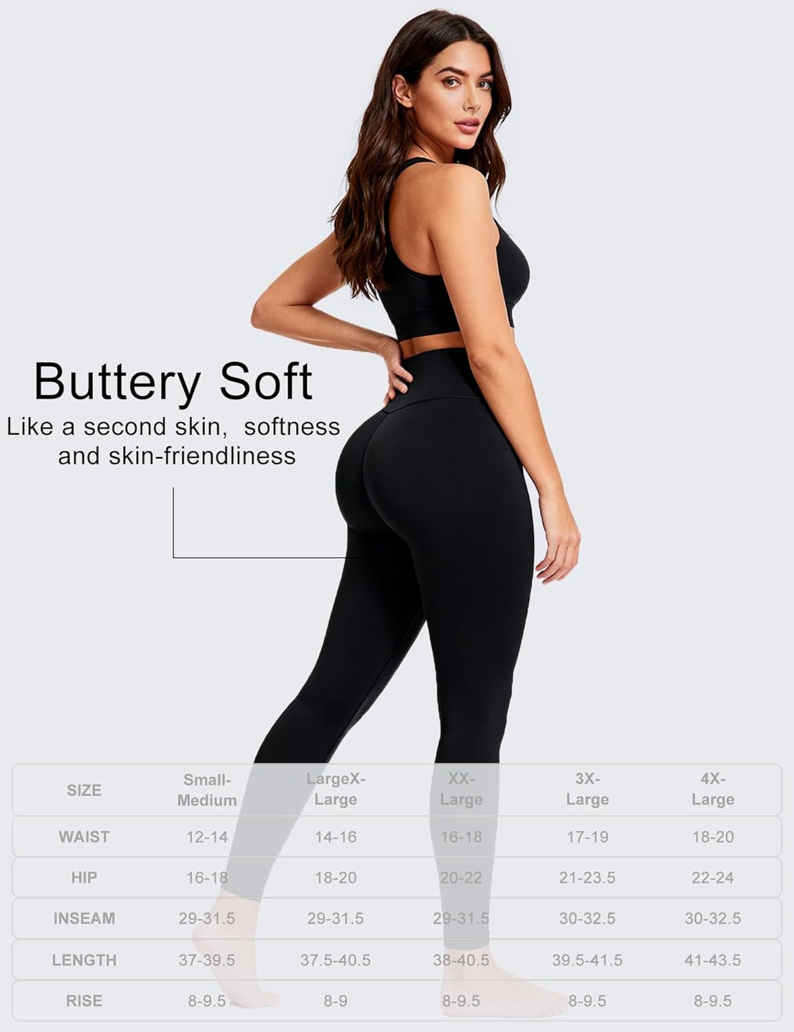 High Waisted Leggings for Women - Tummy Control Pants Non See through Workout Soft Yoga Pants for Running plus Size