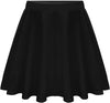 plus Size Basic Versatile Stretchy Elastic Waist Flared Casual Mini Skater Skirt/Pleated Plaid Skirt for Women XL-5XL