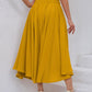 Women'S Elegant High Waisted Side Slit Irregular Bohemian Maxi Skirt with Pockets
