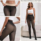 2025 One-Seam Fleece Lined Tights More Warmth Fake Translucent Pantyhose High Waist Thermal Legging Women
