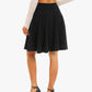 Women'S 20" Knee Length Skirts with Pockets Casual Basic Midi Skirt Stretchy High Waisted Skater Flared Pleated