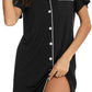 Nightgown for Women Button down Sleepshirt Short/Long Sleeve Nightdress Soft Modal Sleepwear S-XXL