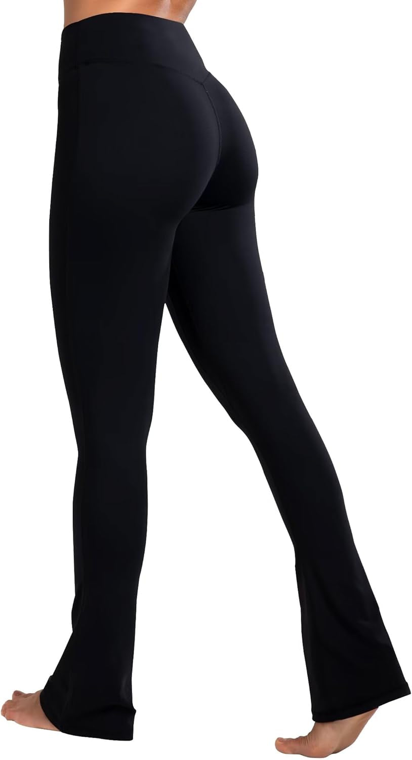High Waist Mini Flared Leggings for Women, Tummy Control Casual Flare Yoga Pants for Yoga Workout Gym