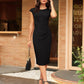 Women'S Wear to Work Dresses 2025 Cap Sleeve Sheath Bodycon Midi Dress Ruched Business Office Pencil Dress