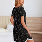 Women'S Nightgown Sleepwear Soft Sleepshirt Short Sleeve Lace Trim Nightshirt Sexy Pajama Dress