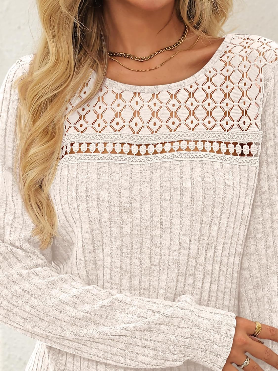 Womens Long Sleeve Dresses Casual Fall Sweater Dress Work Winter Fashion 2025 Crew Neck Lace Mini Dressy Sexy Clothes