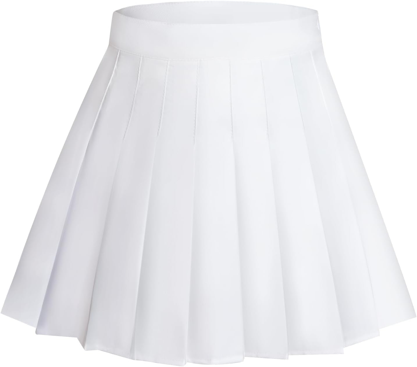 Womens Girl High Waisted Pleated Skirt A-Line Mini Skirt School Uniform Skater Tennis Skirts with Lining Shorts