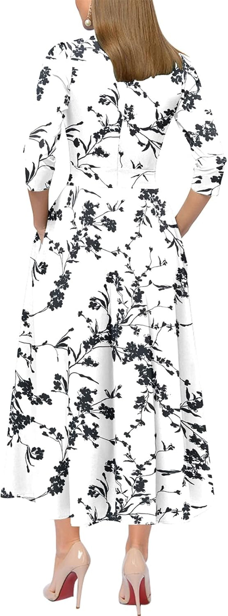 Women'S Vintage Dress Sleeveless O-Neck Party Cocktail Dress