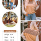 Womens Tops Fashion 2025 Color Block Long Sleeve Shirts Crewneck Knitted Casual Loose Pullover Blouses