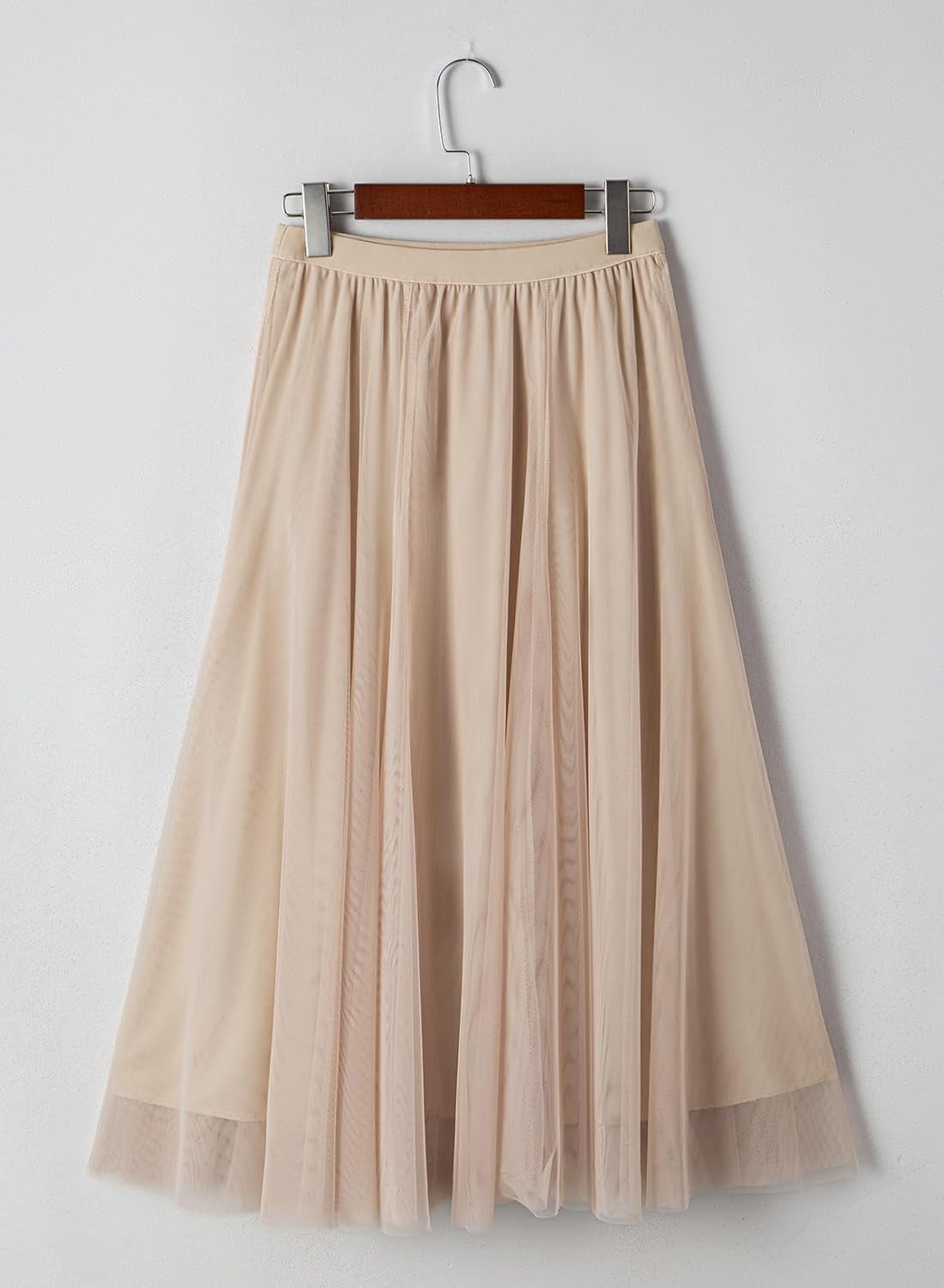 Womens Tulle Skirt Fall Fashion Elastic High Waisted A-Line Layered Flowy Long Tutu Skirts Date Night Outfits