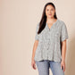 Women'S Relaxed-Fit Short-Sleeve Woven Blouse