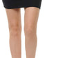 Basic Double-Layer Cotton Simple Stretchy Tube Pencil Mini Skirt