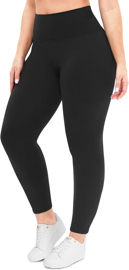 Leggings for Women plus Size-High Waisted L-XL-6XL Tummy Control Soft Yoga Pants for Workout Running