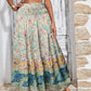 Summer Maxi Skirts for Women 2025 Fashion Boho Long Skirt Trendy Floral High Waist a Line Beach Skirt Vacation Outfit