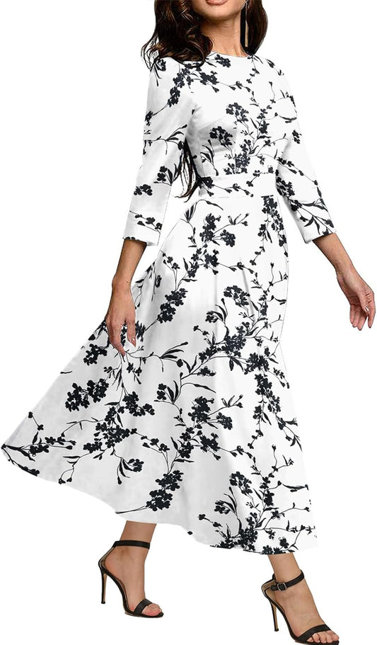 Women'S Vintage Dress Sleeveless O-Neck Party Cocktail Dress