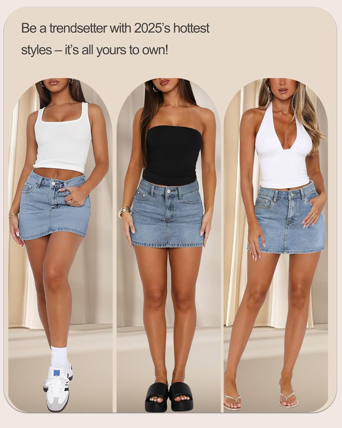 Women’S Denim Jean Skirt Mini Y2K Low Waisted Casual Cute Skirts with Pockets