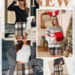Plaid Skirts for Women, Pencil Mini Skirts for Women High Waist Bodycon Christmas Holiday Fall Winter Skirts 2025 Trendy
