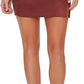 Women'S Faux Suede Mini Skirt