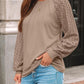 Womens Long Sleeve Shirts Pleated Lace Tops Fall Fashion Outfits Business Casual Blouses