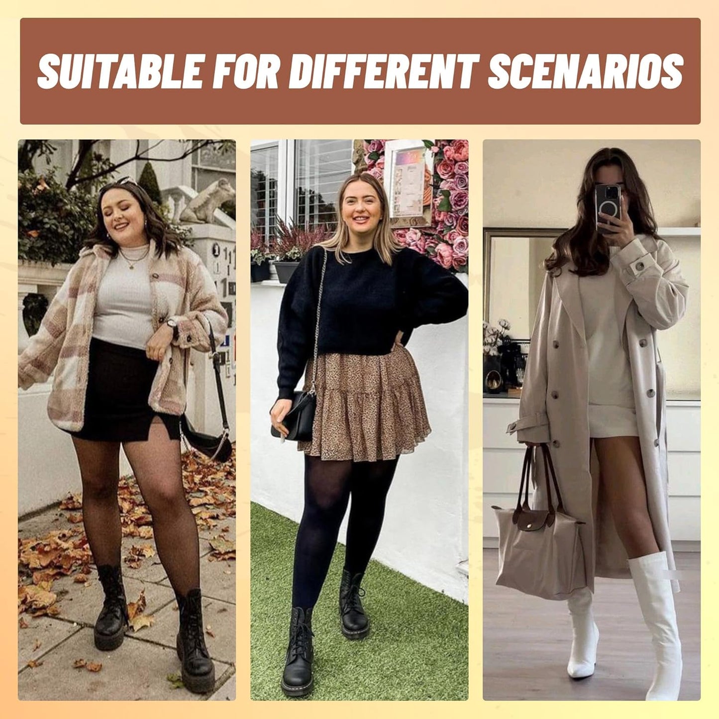 Fleece Lined Tights Women — Pantyhose Colorful Opaque Black Sheer Thermal Winter Warm Leggings under Dress