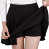Women'S Basic Versatile Casual Stretchy Flared Pleated Mini Skater Skirt with Shorts