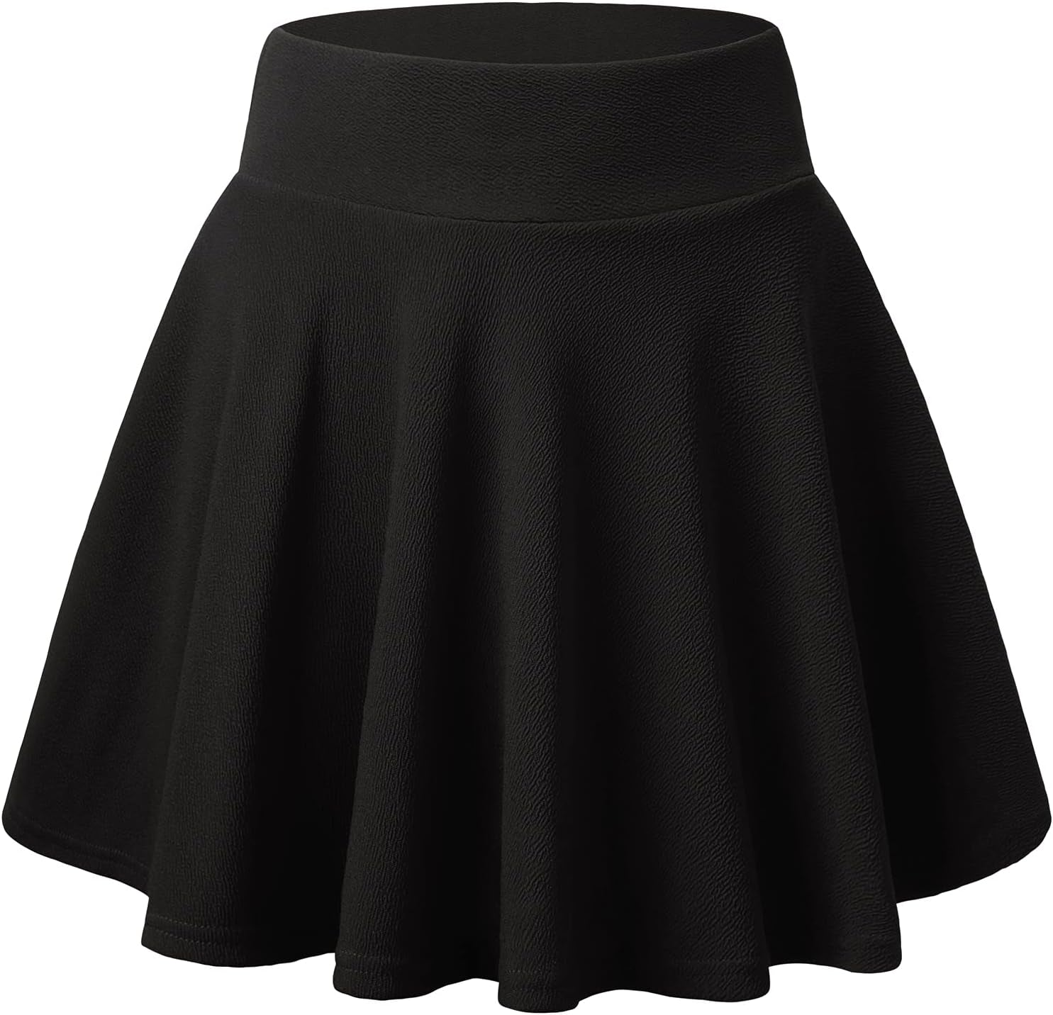 Women'S Basic Versatile Casual Stretchy Flared Pleated Mini Skater Skirt with Shorts