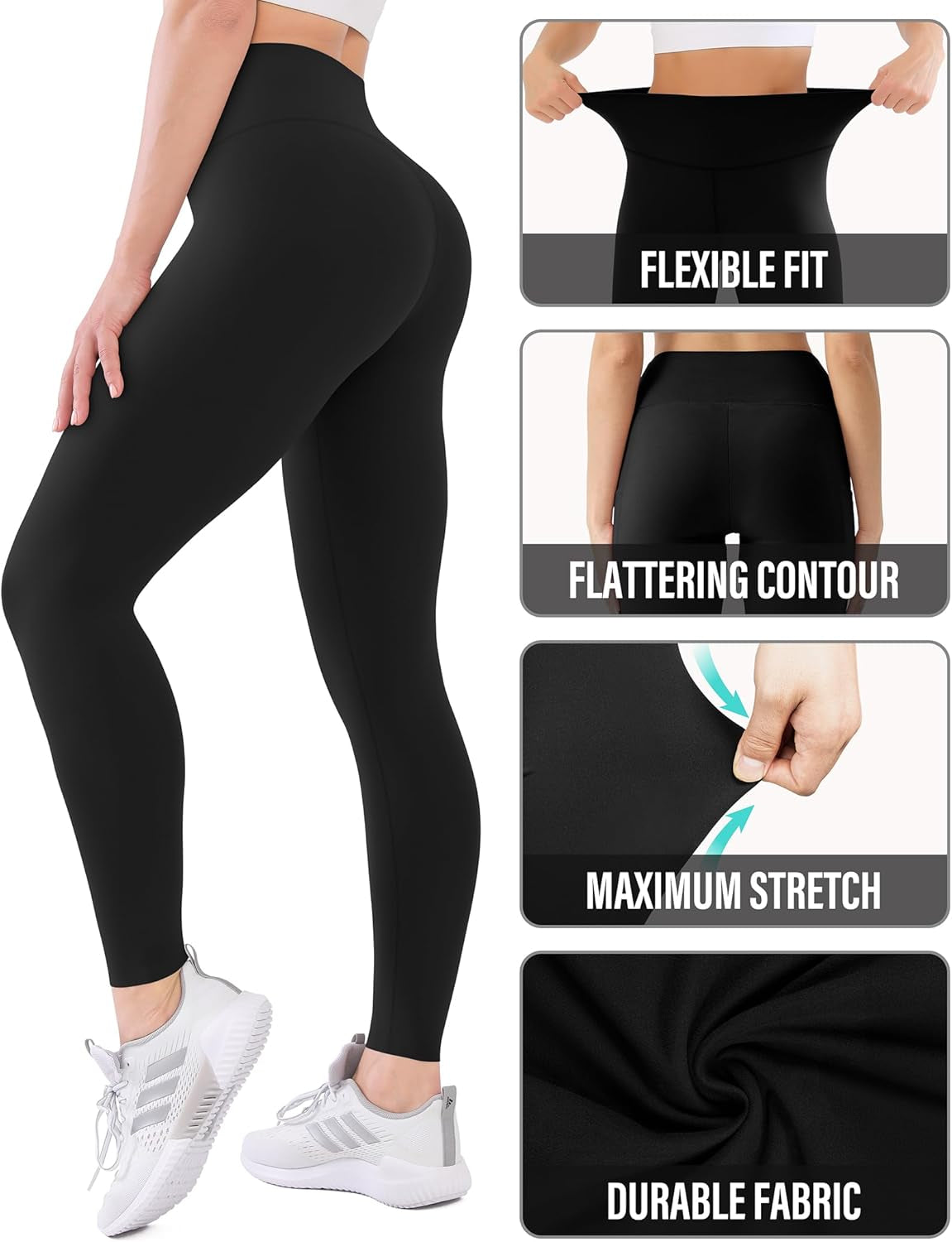 High Waisted Leggings for Women Buttery Soft Full Length Capri Workout Yoga Pants