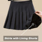 Womens Girl High Waisted Pleated Tennis Skirt School A-Line Skater Skirts with Lining Shorts