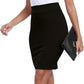 Women'S Basic Mini Skirts High Waisted Pencil Suit Skirt Stretch Bodycon Skirt for Business Casual