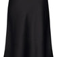 Women'S Satin High Waist Hidden Elasticized Waistband Flared Casual a Line Midi Skirt
