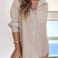 Striped Button down Shirts for Women Dress Shirts Long Sleeve Casual Collared Office Work Shirt with Pocket