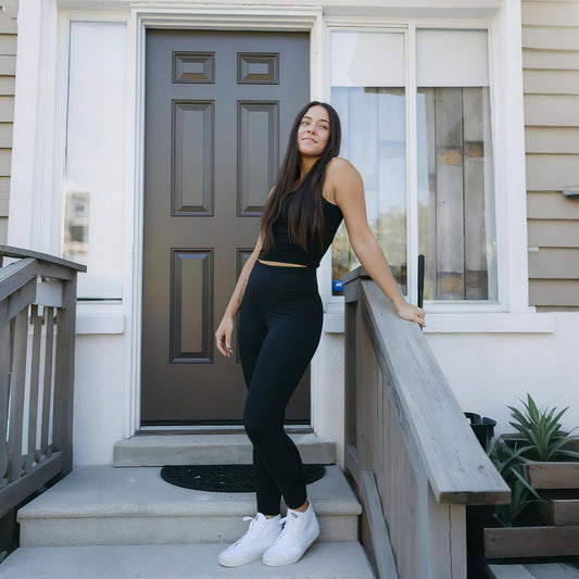 5 Pack Leggings for Women-High Waisted Tummy Control Soft Casual Workout Black Yoga Pants with Pockets