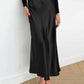 Women'S Satin Maxi Skirts Dressy Casual Zipped High Waisted Flowy Silk 2025 Fall Elegant Business Party Long Skirt
