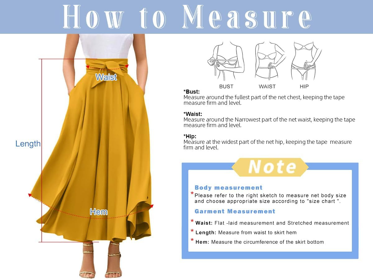 Women'S Elegant High Waisted Side Slit Irregular Bohemian Maxi Skirt with Pockets