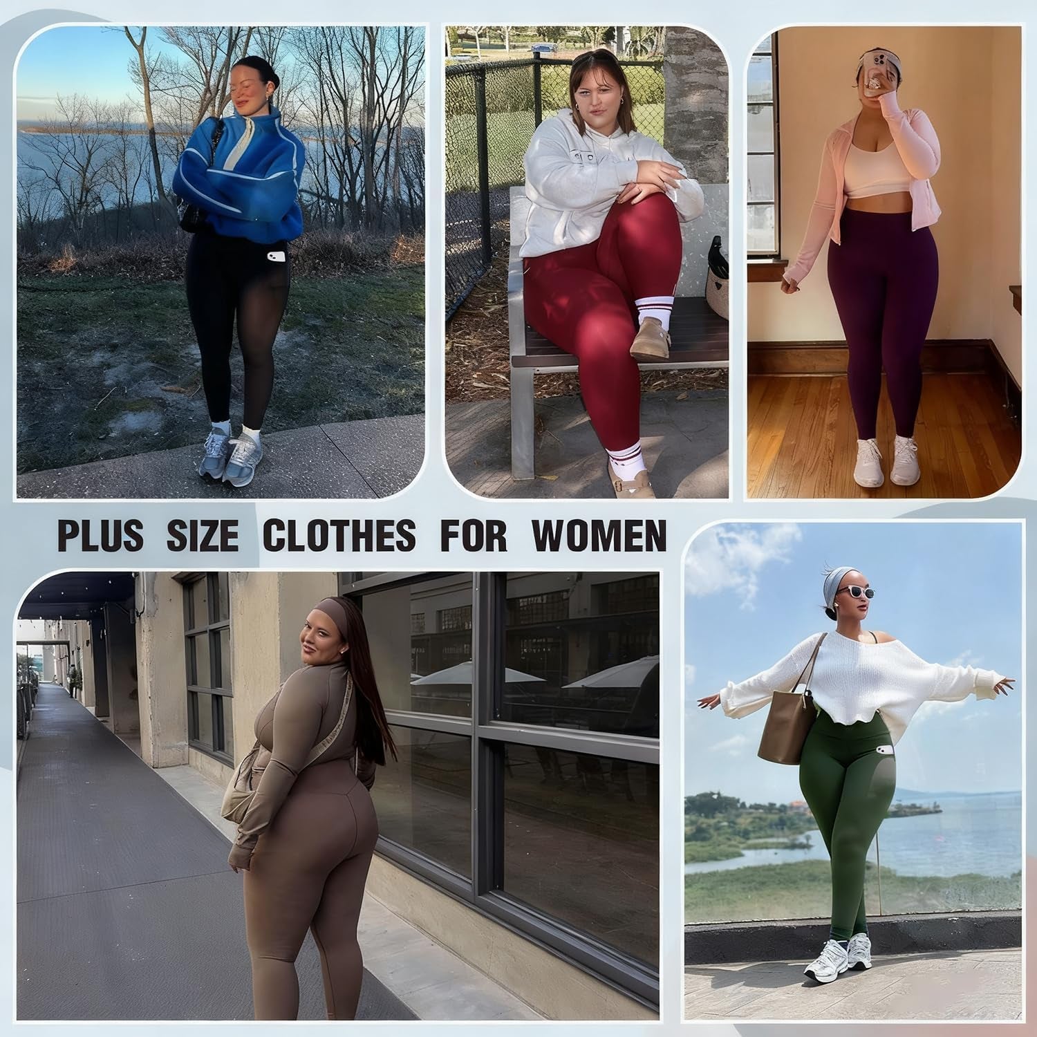 Plus Size Leggings for Women with Pockets-Stretchy XL-5XL Yoga Pants Tummy Control High Waist Workout Leggings